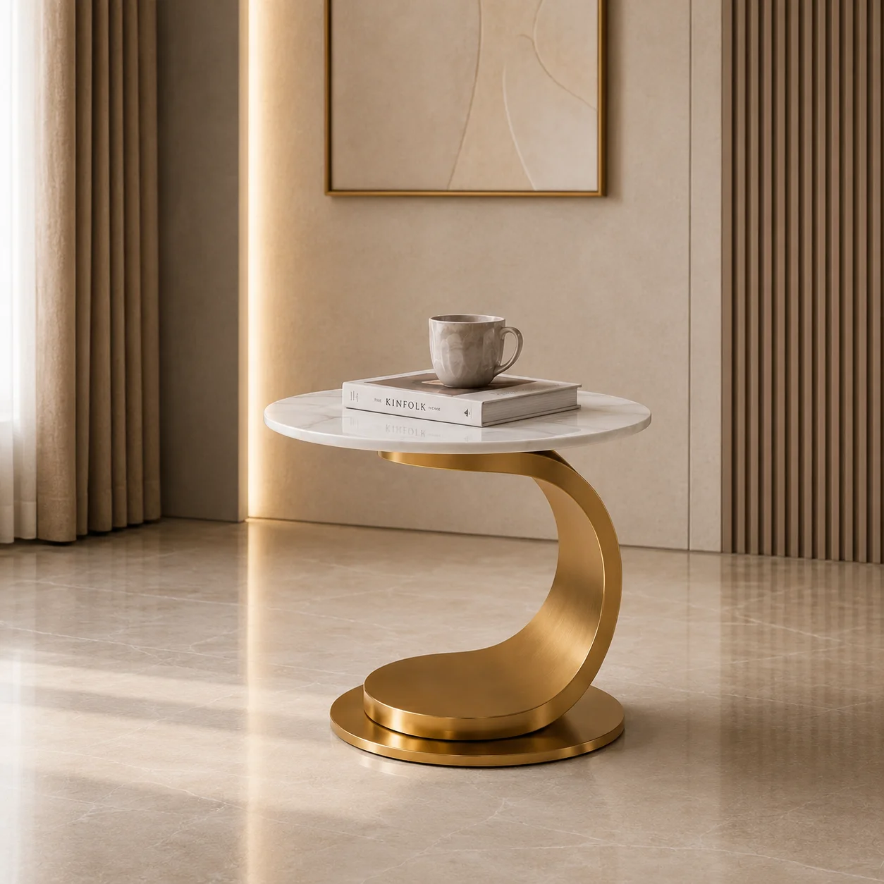 Luxury End Table — Modern Living Room — Calgary Furniture Emporium