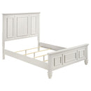 Coaster Furniture Sandy Beach 201301Q Wood Queen Panel Bed - Cream White IMAGE 1
