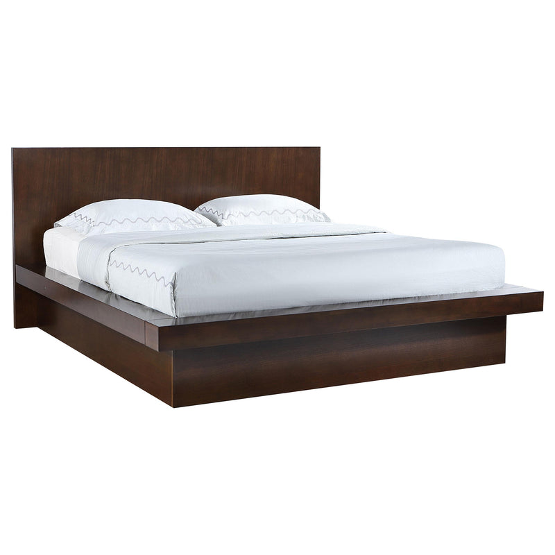 Coaster Furniture Jessica 200711KE Wood Eastern King LED Panel Bed - Cappuccino IMAGE 2