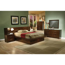 Coaster Furniture Jessica 200711Q Wood Queen LED Panel Bed - Cappuccino IMAGE 3