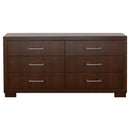Coaster Furniture Jessica 200713 6-Drawer Dresser - Cappuccino IMAGE 2