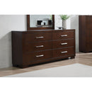 Coaster Furniture Jessica 200713 6-Drawer Dresser - Cappuccino IMAGE 7