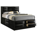 Coaster Furniture Briana 202701Q Wood Queen Storage Bookcase Bed - Black IMAGE 2