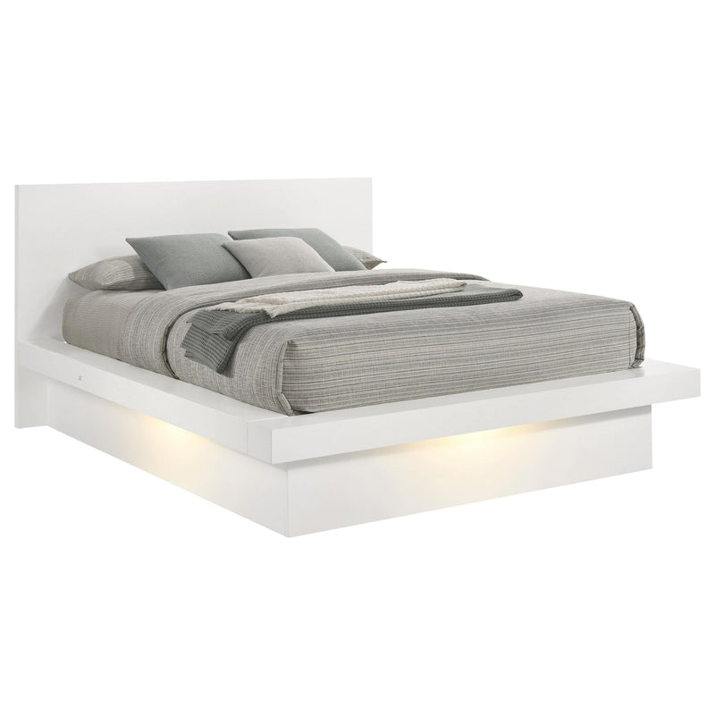 Coaster Furniture Jessica 202990Q Wood Queen LED Panel Bed - Snow White IMAGE 2