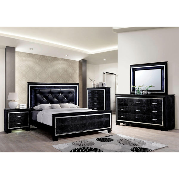 Calgary Furniture Emporium Bellanova CM7979BK 6 pc Queen Upholstered Panel Bedroom Set IMAGE 1