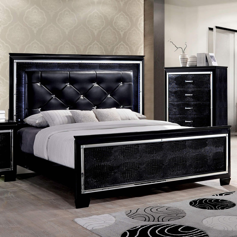 Calgary Furniture Emporium Bellanova CM7979BK 6 pc Queen Upholstered Panel Bedroom Set IMAGE 2