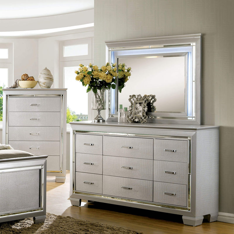 Calgary Furniture Emporium Bellanova CM7979SV 6 pc Queen Upholstered Panel Bedroom Set IMAGE 5