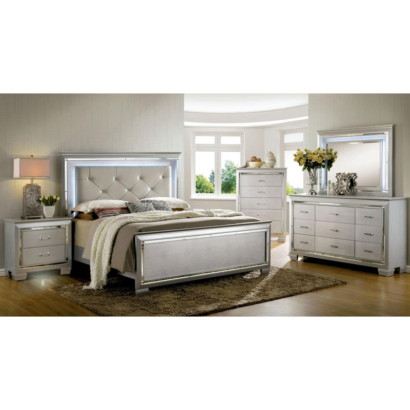 Calgary Furniture Emporium Bellanova CM7979SV 6 pc King Upholstered Panel Bedroom Set IMAGE 1