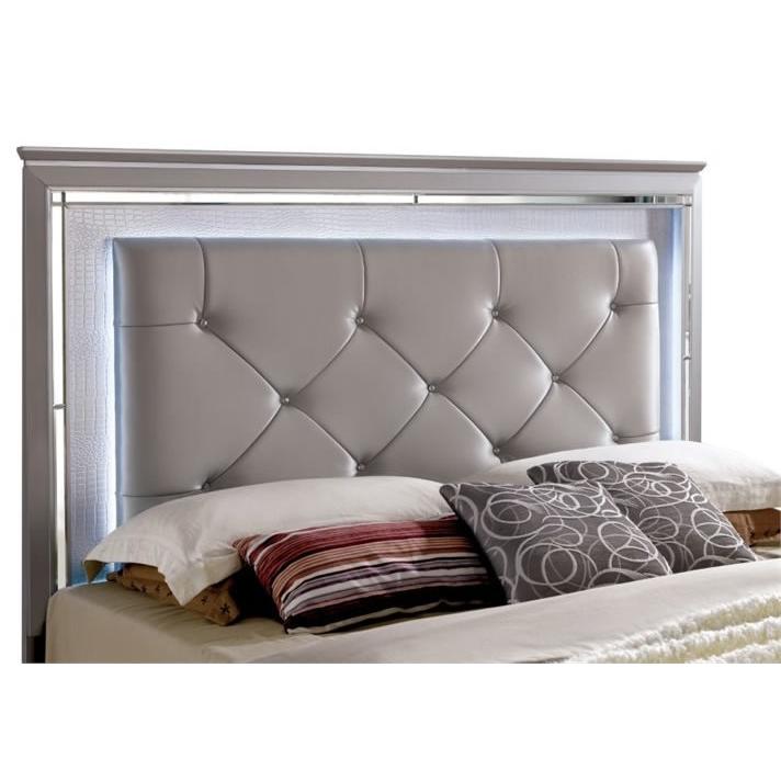 Calgary Furniture Emporium Bellanova CM7979SV 6 pc California King Upholstered Panel Bedroom Set IMAGE 3
