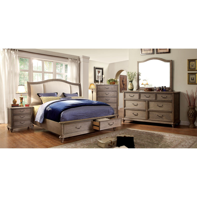Calgary Furniture Emporium Belgrade II CM7614 6 pc King Upholstered Panel Bed Set with Storage IMAGE 1