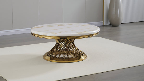 1530-REMI-COFFEE TABLE-MARBLE-GOLD