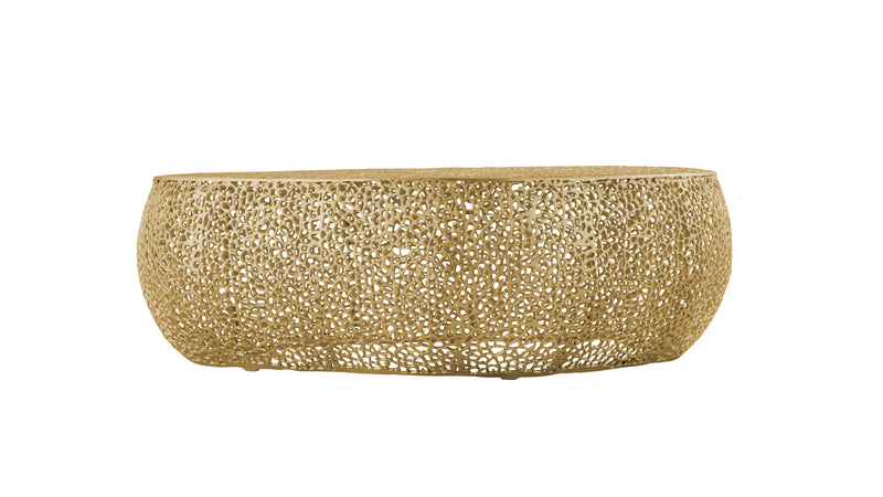 T3601-50-COFFEE TABLE OVAL-GOLD