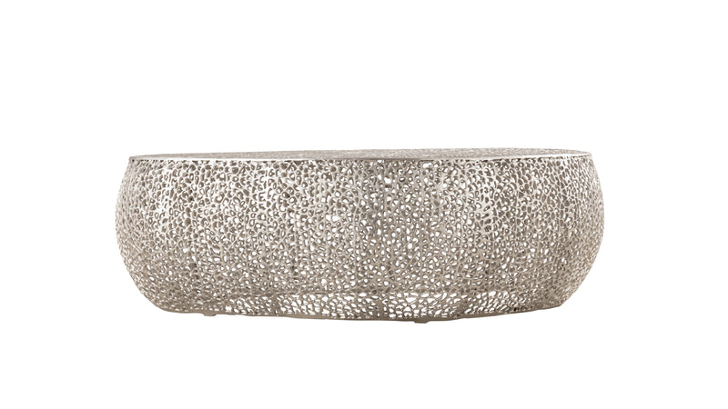 T3601-50-COFFEE TABLE OVAL-SILVER