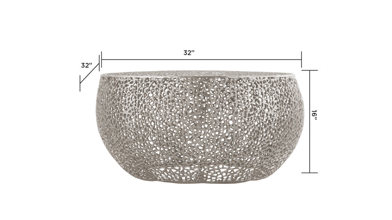 T3502-35-COFFEE TABLE-SILVER