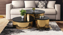 805-3-COFFEE TABLE/END TABLE-GOLD