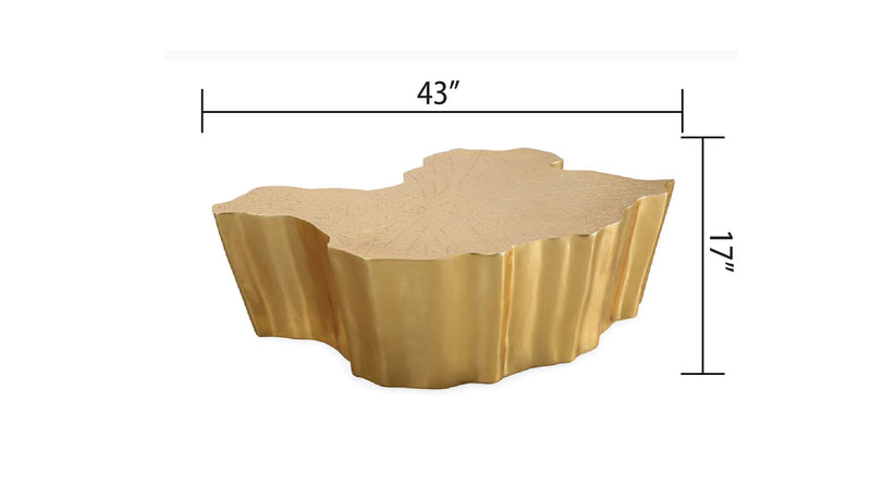 7125-GOLD TRUNK COFFEE TABLE-GOLD