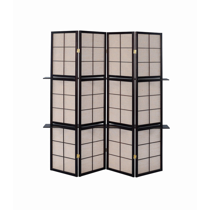 Coaster Furniture Iggy 900166 4-Panel Room Divider Folding Shoji Screen - Cappuccino IMAGE 2