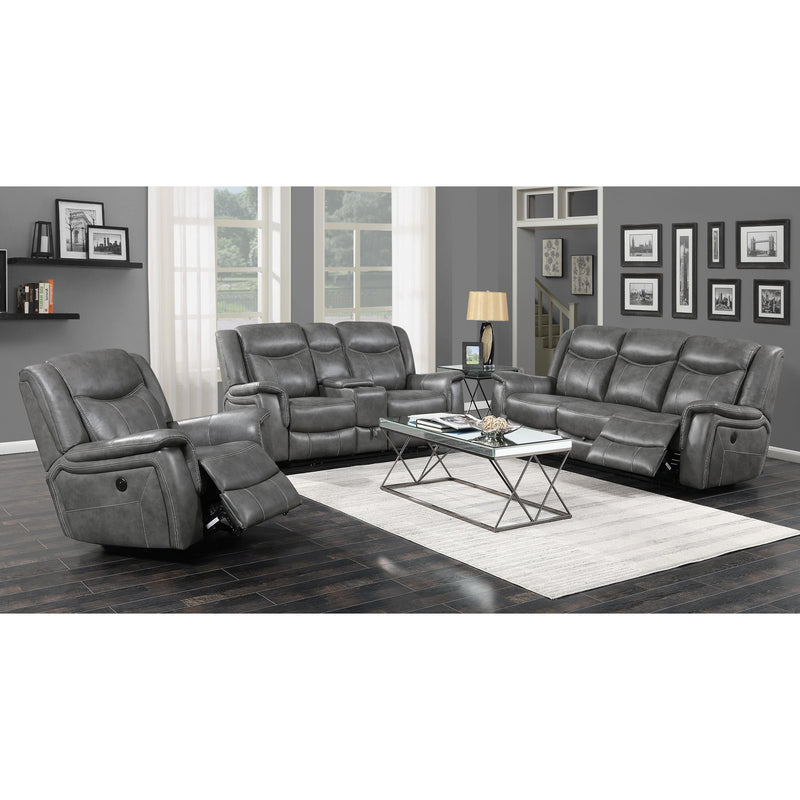 Calgary Furniture Emporium Conrad 650354 3 pc Reclining Living Room Set IMAGE 1