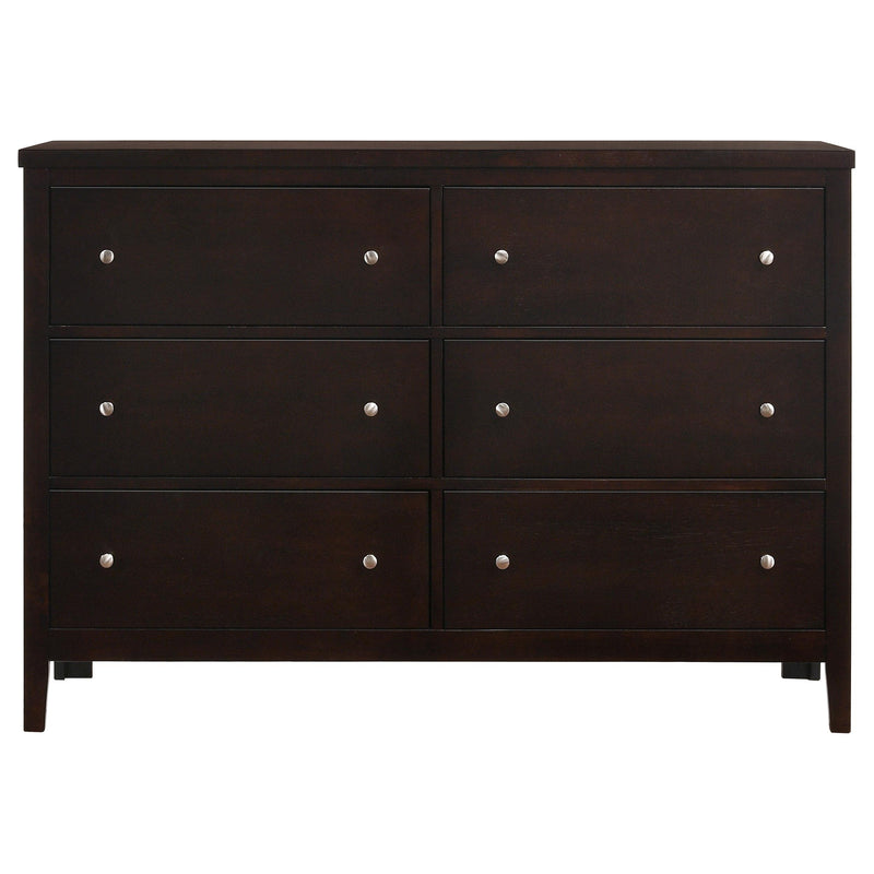 Coaster Furniture Carlton 202093 6-Drawer Dresser - Cappuccino IMAGE 2