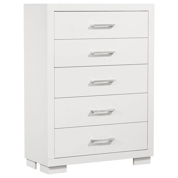 Coaster Furniture Jessica 202995 5-Drawer Bedroom Chest - Snow White IMAGE 1