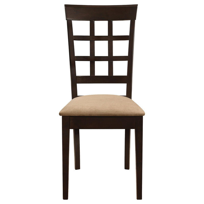 Coaster Furniture Gabriel 100772 Lattice Back Dining Side Chair - Cappuccino (Set of 2) IMAGE 2