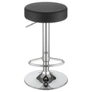Coaster Furniture Ramses 102558 29" Adjustable Bar Stool - Chrome and Black IMAGE 2