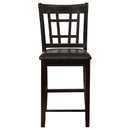 Coaster Furniture Lavon 102889 Wood Counter Chair - Black and Espresso (Set of 2) IMAGE 2