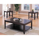Coaster Furniture Brooks 700285 3-piece Rectangular Coffee Table Set - Cappuccino IMAGE 1