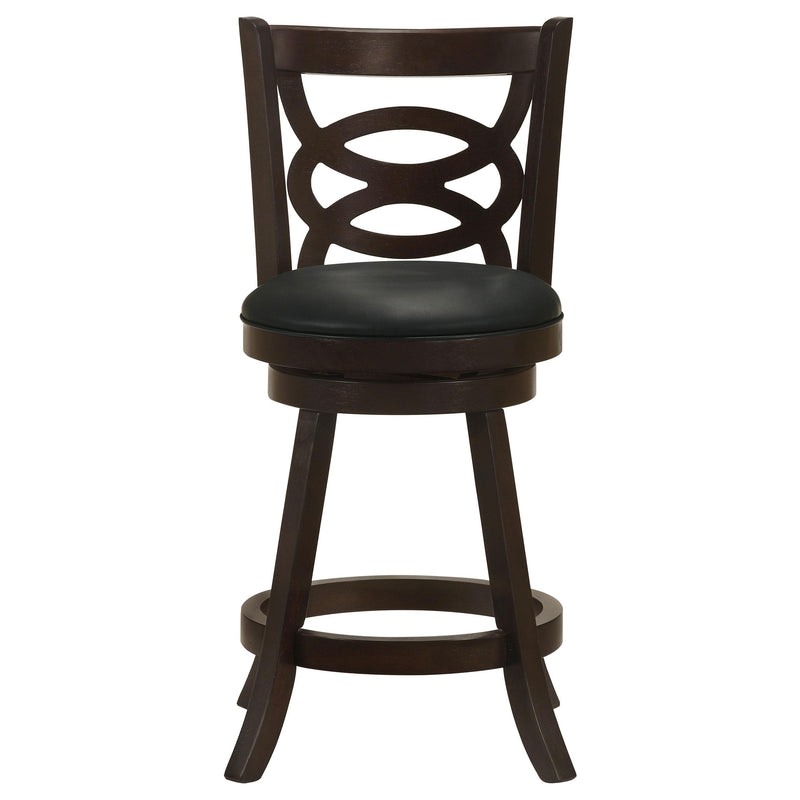 Coaster Furniture Calecita 101929 Wood Swivel Counter Stool - Cappuccino (Set of 2) IMAGE 2