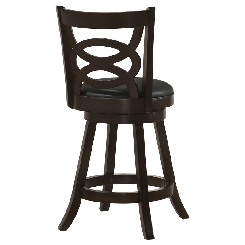 Coaster Furniture Calecita 101929 Wood Swivel Counter Stool - Cappuccino (Set of 2) IMAGE 6