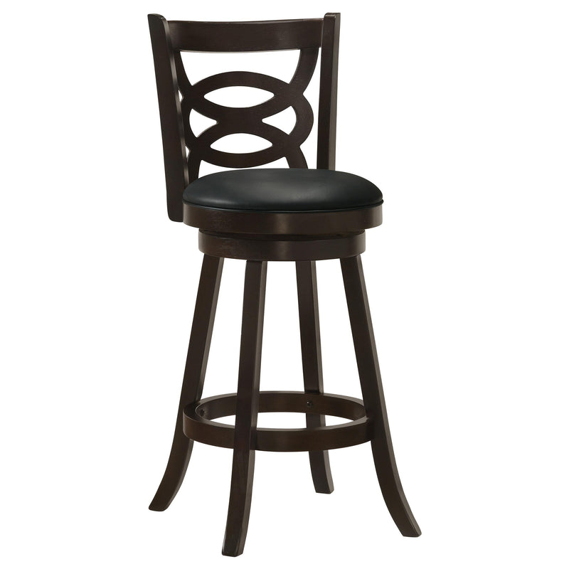 Coaster Furniture Calecita 101930 Wood Swivel Bar Stool - Cappuccino (Set of 2) IMAGE 1