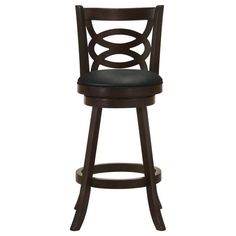 Coaster Furniture Calecita 101930 Wood Swivel Bar Stool - Cappuccino (Set of 2) IMAGE 2