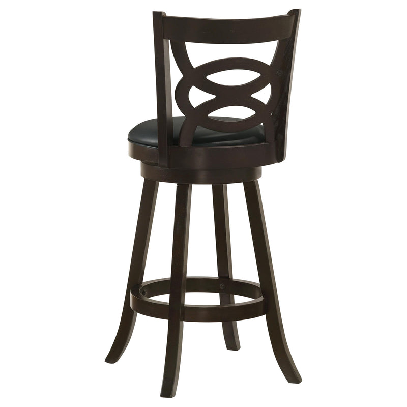 Coaster Furniture Calecita 101930 Wood Swivel Bar Stool - Cappuccino (Set of 2) IMAGE 5