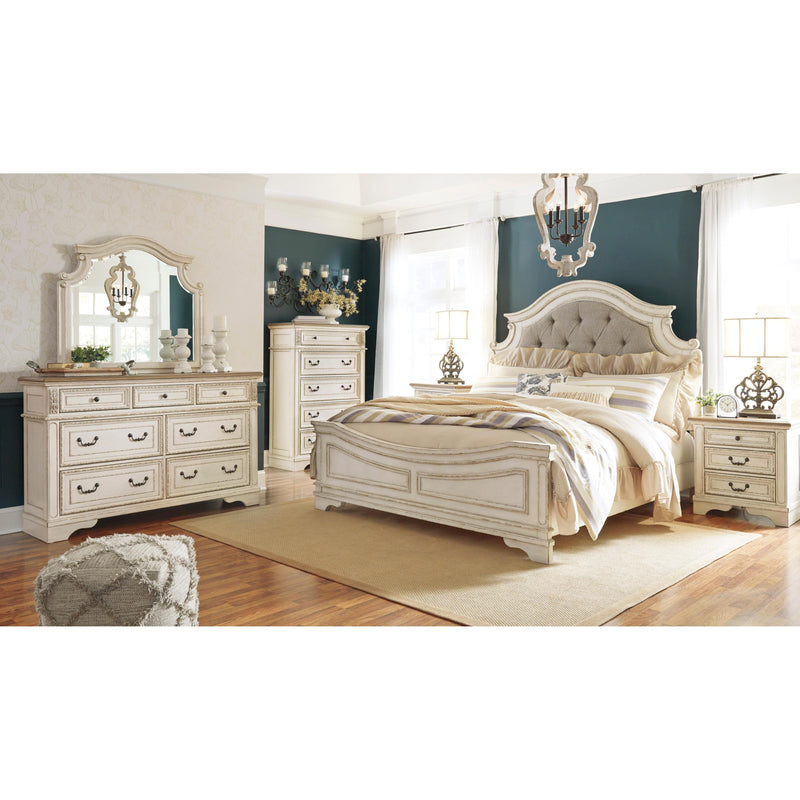  Signature Design by Ashley Realyn B743 7 pc Queen Upholstered Panel Bedroom Set IMAGE 1