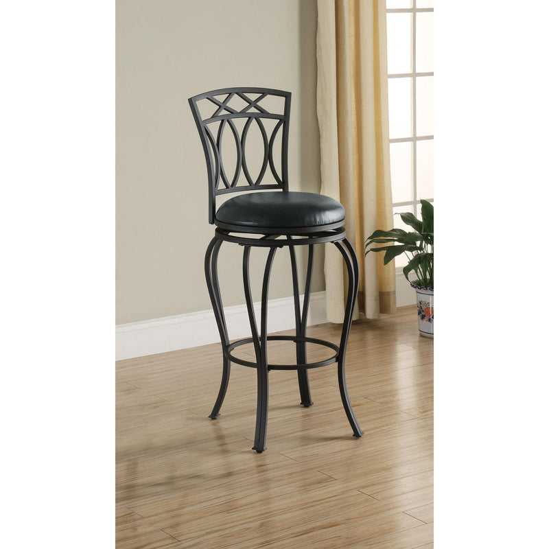 Coaster Furniture Adamsville 122060 Upholstered Swivel Bar Stool - Black IMAGE 2