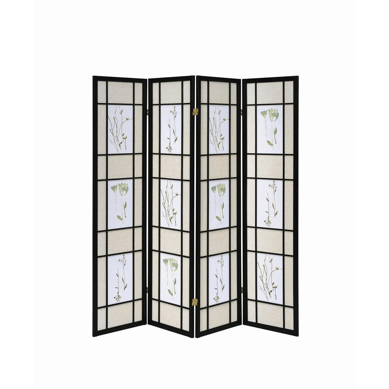 Coaster Furniture Catabella 4407 4-Panel Room Divider Folding Shoji Screen - Floral IMAGE 3