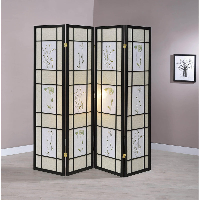 Coaster Furniture Catabella 4407 4-Panel Room Divider Folding Shoji Screen - Floral IMAGE 5