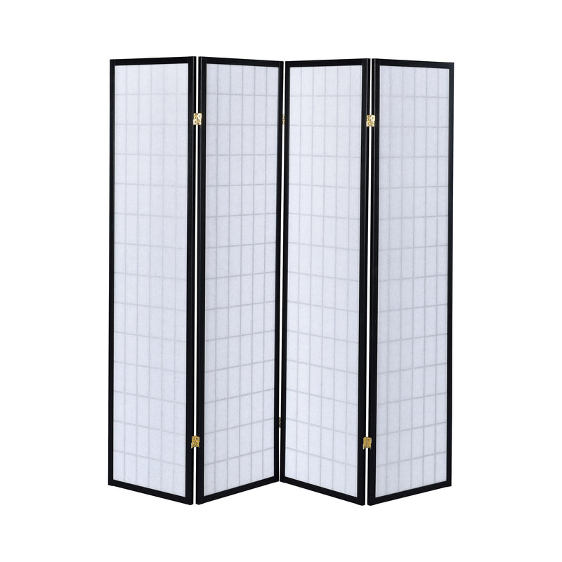 Coaster Furniture Roberto 4624 4-Panel Room Divider Folding Shoji Screen - Black IMAGE 2