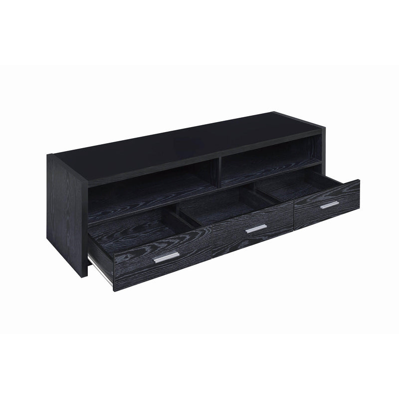 Coaster Furniture Alton 700645 3-Drawer Engineered Wood 62" TV Stand - Black Oak IMAGE 2