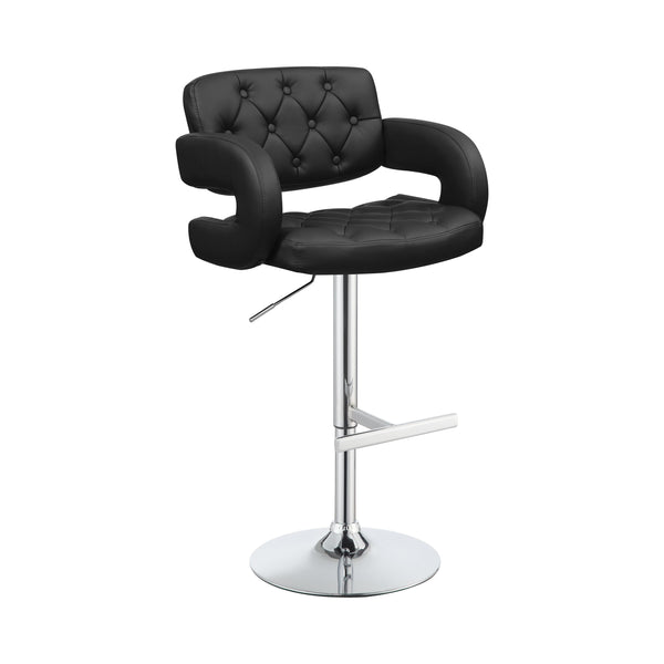 Coaster Furniture Brandi 102555 Adjustable Bar Stool - Black and Chrome IMAGE 1