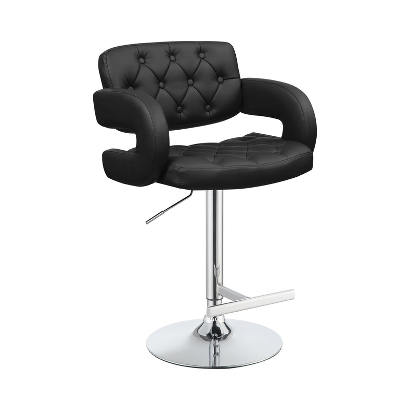 Coaster Furniture Brandi 102555 Adjustable Bar Stool - Black and Chrome IMAGE 2