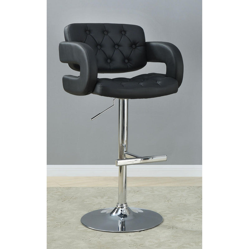 Coaster Furniture Brandi 102555 Adjustable Bar Stool - Black and Chrome IMAGE 8