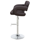 Coaster Furniture Brandi 102556 Adjustable Bar Stool - Chrome and Brown IMAGE 5
