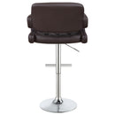 Coaster Furniture Brandi 102556 Adjustable Bar Stool - Chrome and Brown IMAGE 6