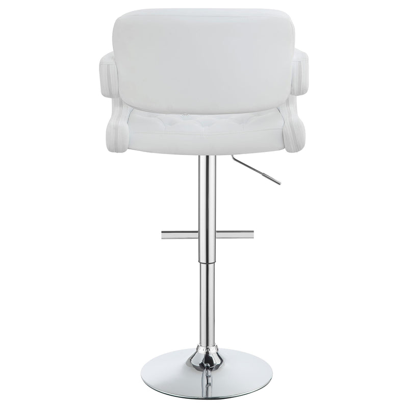 Coaster Furniture Brandi 102557 Adjustable Bar Stool - Chrome and White IMAGE 6