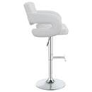 Coaster Furniture Brandi 102557 Adjustable Bar Stool - Chrome and White IMAGE 7
