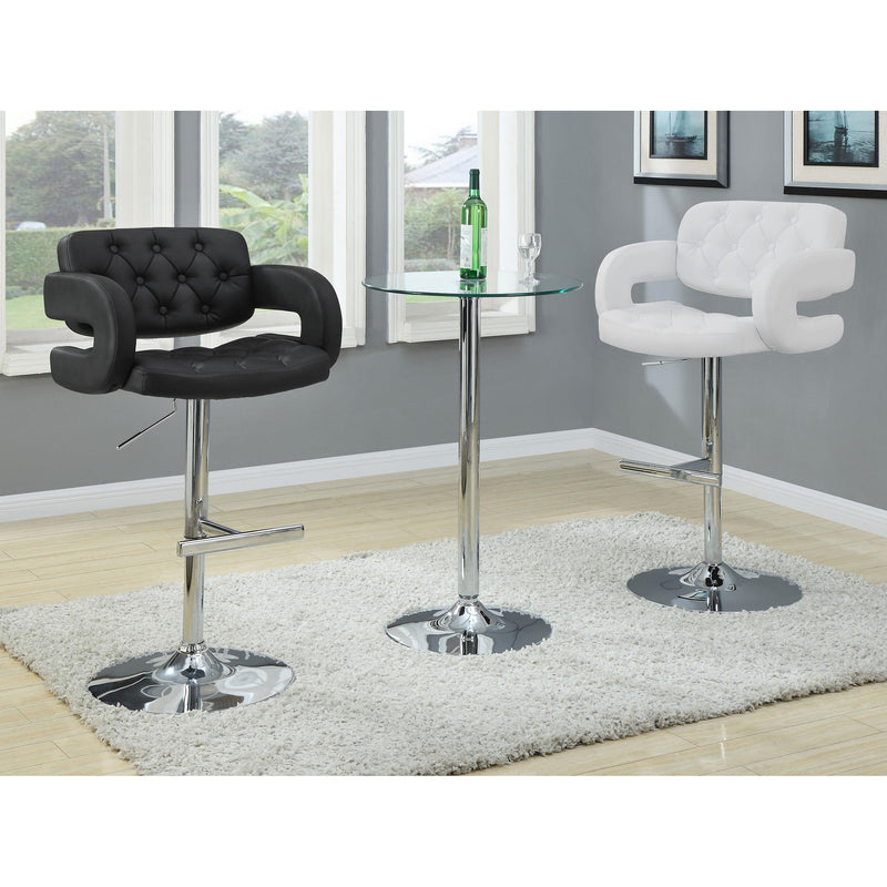 Coaster Furniture Brandi 102557 Adjustable Bar Stool - Chrome and White IMAGE 9