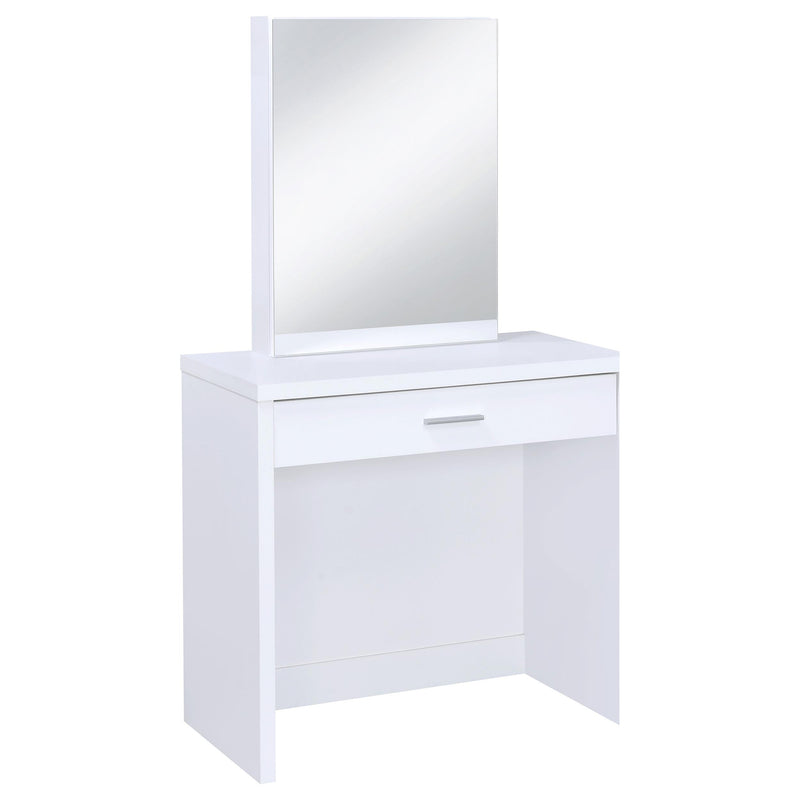 Coaster Furniture Harvey 300290 Vanity Set with Lift-Top Stool - White IMAGE 2