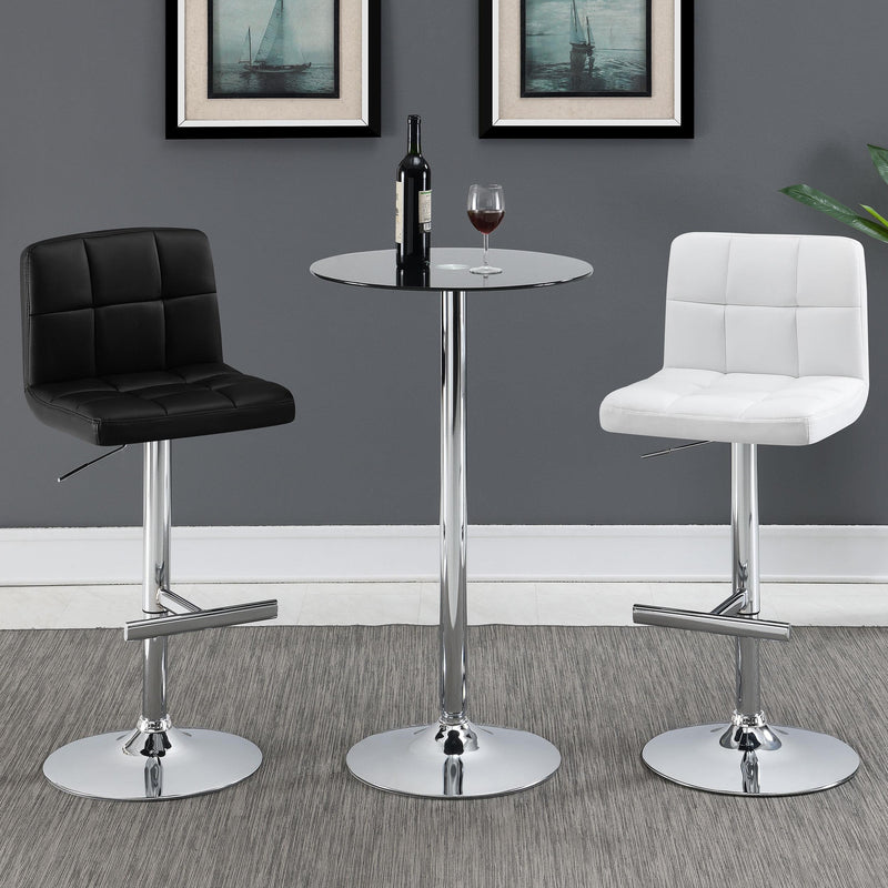 Coaster Furniture Lenny 120356 Upholstered Adjustable Bar Stool - White (Set of 2) IMAGE 11