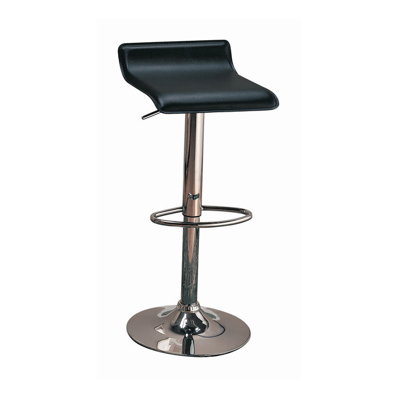 Coaster Furniture Bidwell 120390 Upholstered Adjustable Bar Stool - Black (Set of 2) IMAGE 1